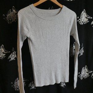 EXPRESS ribbed bateau neck sweater
